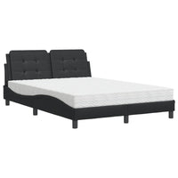 Letto con Materasso Nero 120x200 cm in Similpelle 3208852