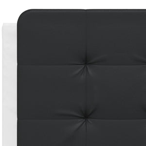 Letto con Materasso Nero e Bianco 120x200 cm in Similpelle 3208858