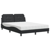 Letto con Materasso Nero 140x190 cm in Similpelle 3208859