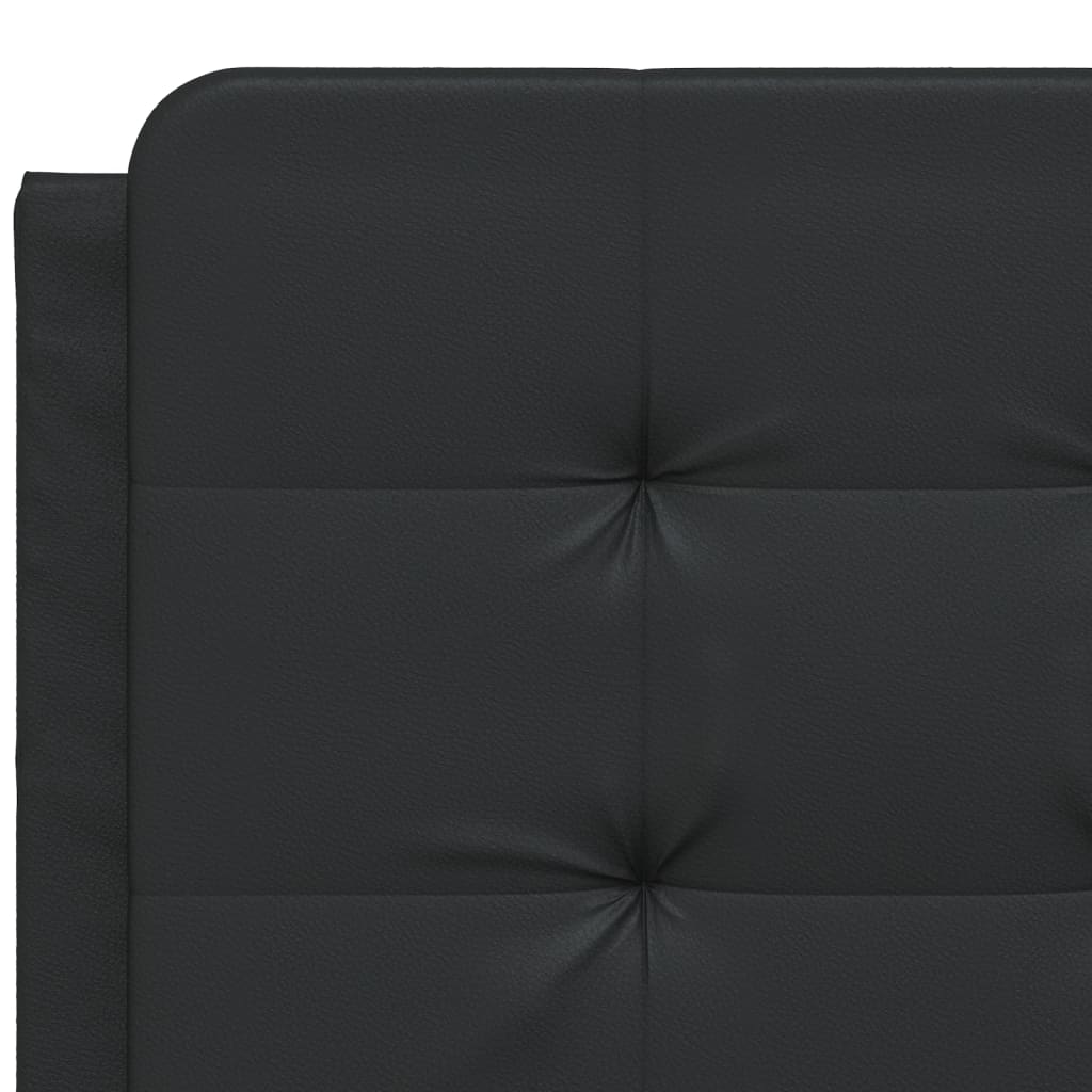 Letto con Materasso Nero 140x190 cm in Similpelle 3208859