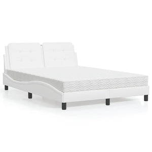 Letto con Materasso Bianco 140x190 cm in Similpelle 3208860