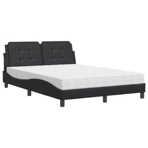 Letto con Materasso Nero 140x200 cm in Similpelle 3208866