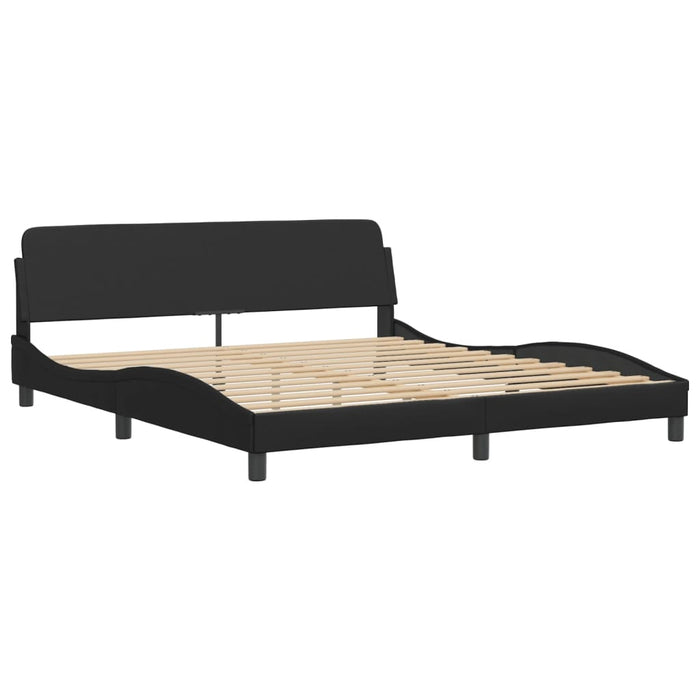 Letto con Materasso Nero 180x200 cm in Similpelle 3208880