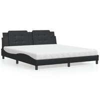 Letto con Materasso Nero 180x200 cm in Similpelle 3208880