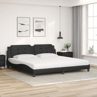 Letto con Materasso Nero 200x200 cm in Similpelle 3208887