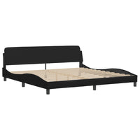 Letto con Materasso Nero 200x200 cm in Similpelle 3208887