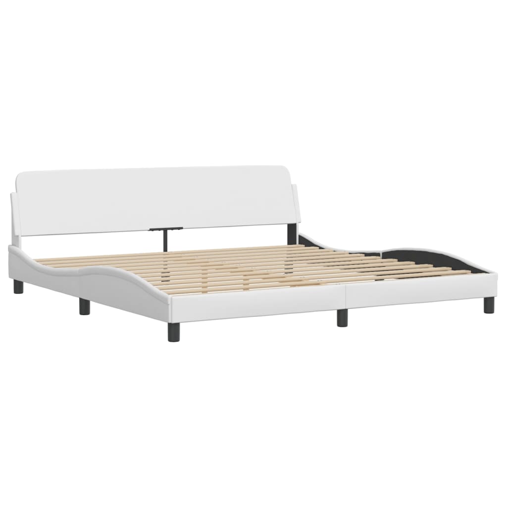 Letto con Materasso Bianco 200x200cm in Similpelle 3208888