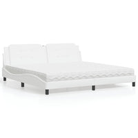 Letto con Materasso Bianco 200x200cm in Similpelle 3208888