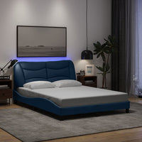 Giroletto con Luci LED Blu 140x190 cm in Tessuto 3213703