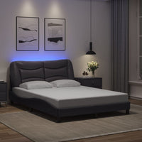 Giroletto con Luci LED Grigio 140x200 cm in Similpelle 3213937