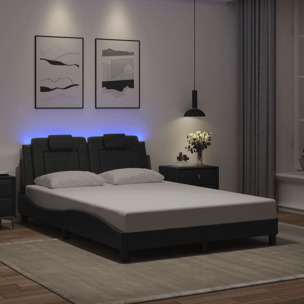 Giroletto con Luci LED Grigio 140x200 cm in Similpelle 3214025