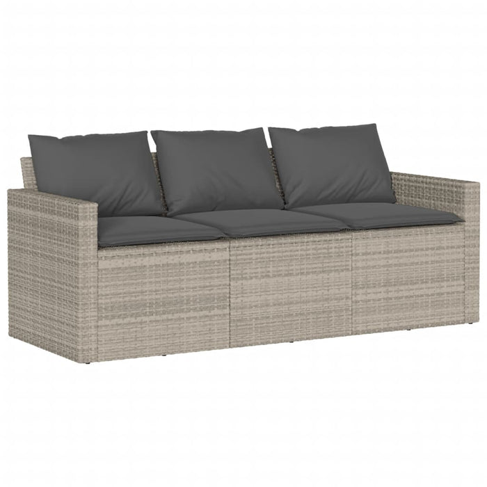 Set Divano da Giardino 6pz con Cuscini Grigio Chiaro Polyrattan 3213554