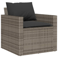 Set Divano da Giardino 6 pz con Cuscini Grigio in Polyrattan 3213557