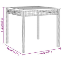 Set da Pranzo da Giardino 3 pz con Cuscini in Polyrattan Grigio 3213569