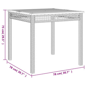 Set da Pranzo da Giardino 3 pz con Cuscini in Polyrattan Grigio 3213569