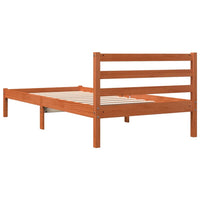 Letto senza Materasso Marrone Cera 90x200 cm Legno di Pino 844142