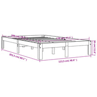 Giroletto Marrone Cera 120x200 cm in Legno Massello di Pino 844170