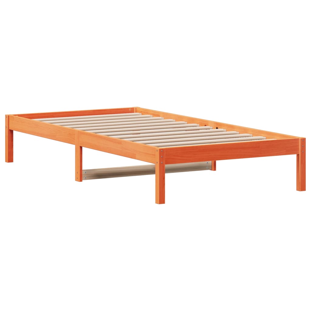 Dormeuse senza Materasso Marrone Cera 80x200 cm Legno di Pino 844406