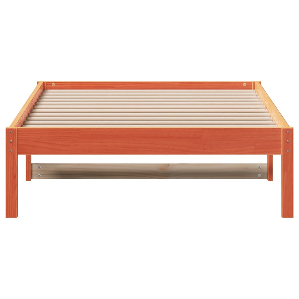 Dormeuse senza Materasso Marrone Cera 80x200 cm Legno di Pino 844406