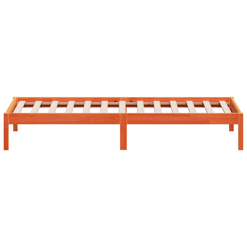 Dormeuse senza Materasso Marrone Cera 80x200 cm Legno di Pino 844406