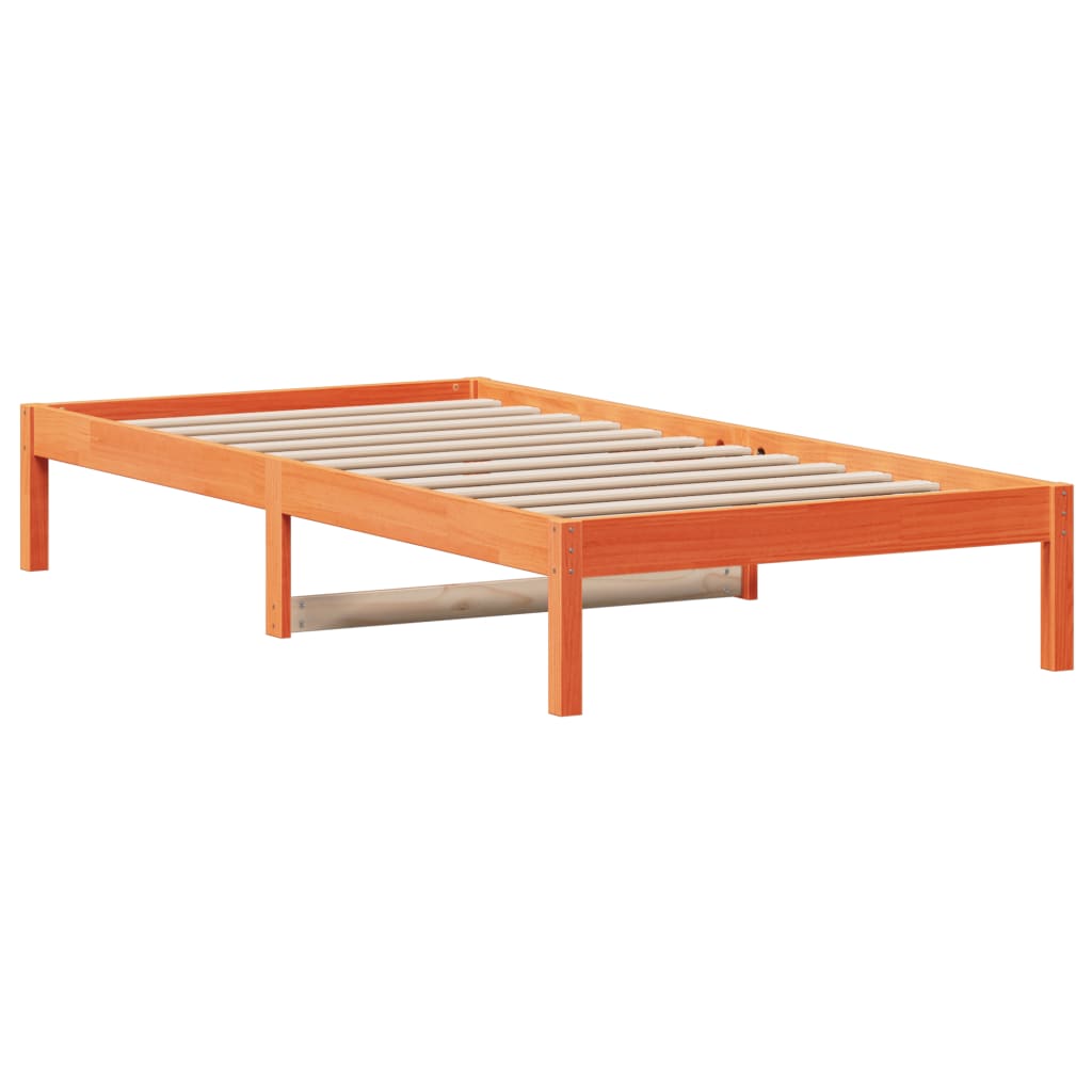 Dormeuse senza Materasso Marrone Cera 80x200 cm Legno di Pino 844406