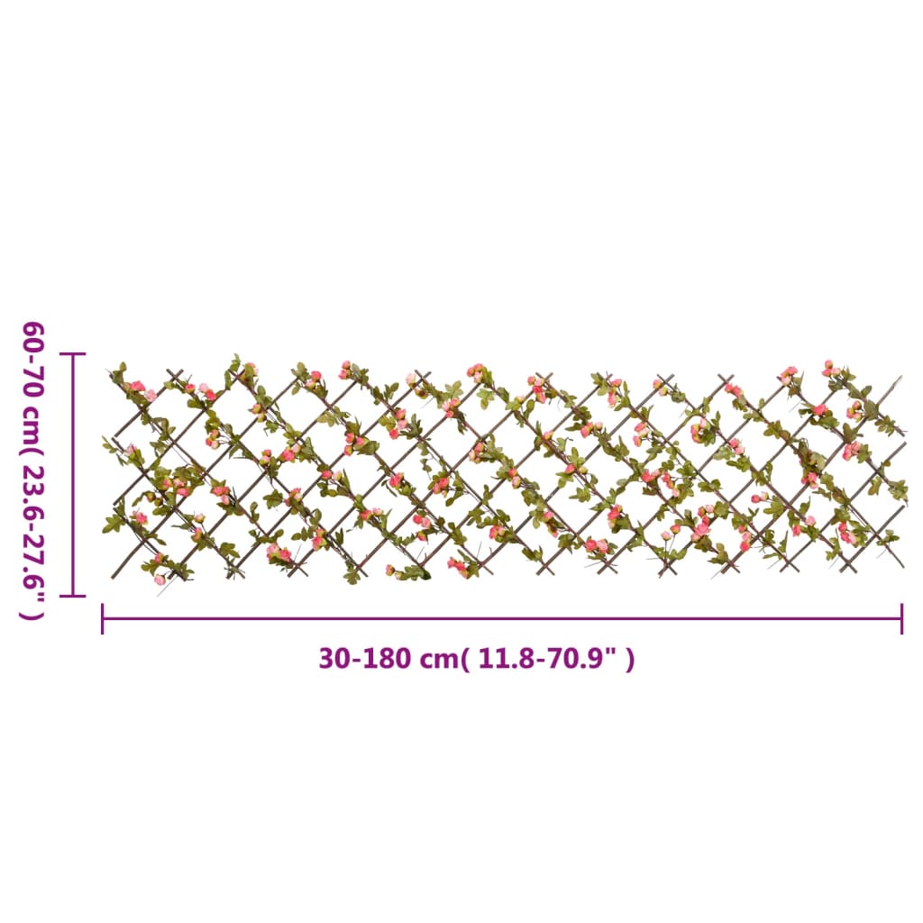 Traliccio Edera Artificiale Espandibile Rosa Scuro 180x60 cm 366578