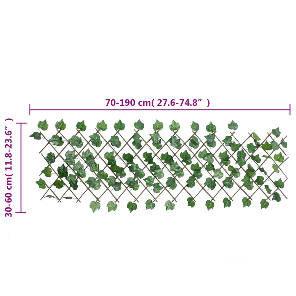 Traliccio Foglie Vite Artificiale Espandibile Verde 5pz 190x60 366583