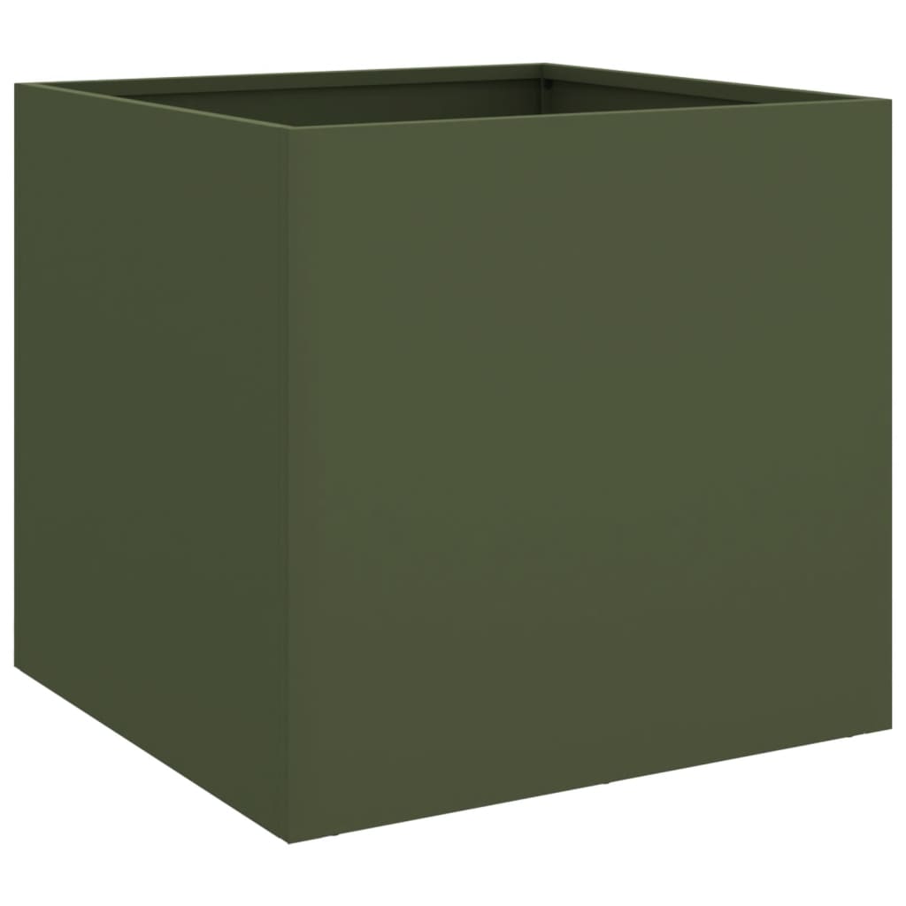 Fioriera Verde Oliva 42x40x39 cm in Acciaio Laminato a Freddocod mxl 112591