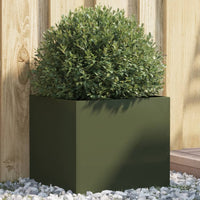 Fioriera Verde Oliva 42x40x39 cm in Acciaio Laminato a Freddo 841553