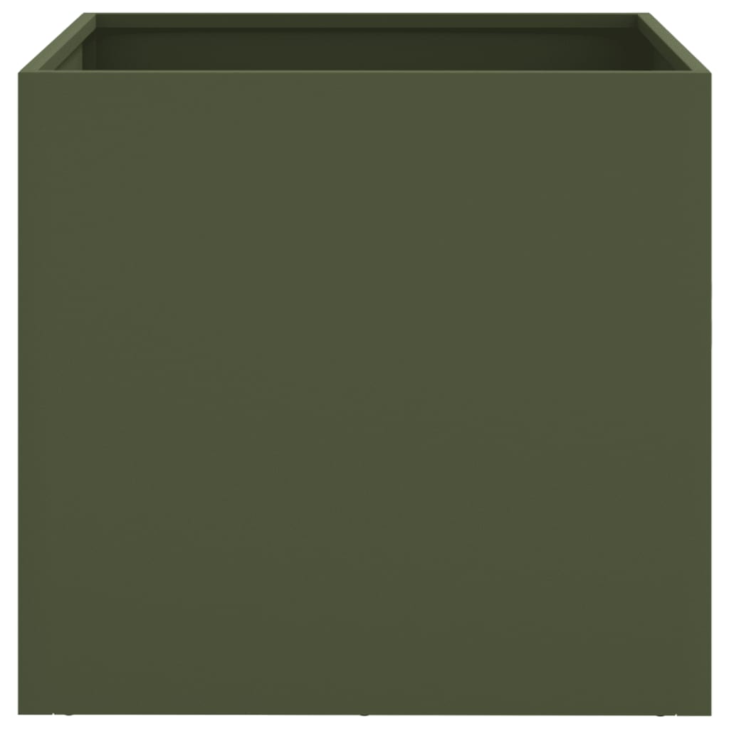 Fioriere 2pz Verde Oliva 42x40x39 cm Acciaio Laminato a Freddo 841554