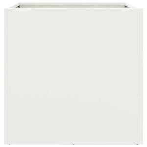 Fioriere 2 pz Bianche 49x47x46 cm in Acciaio Laminato a Freddo 841562