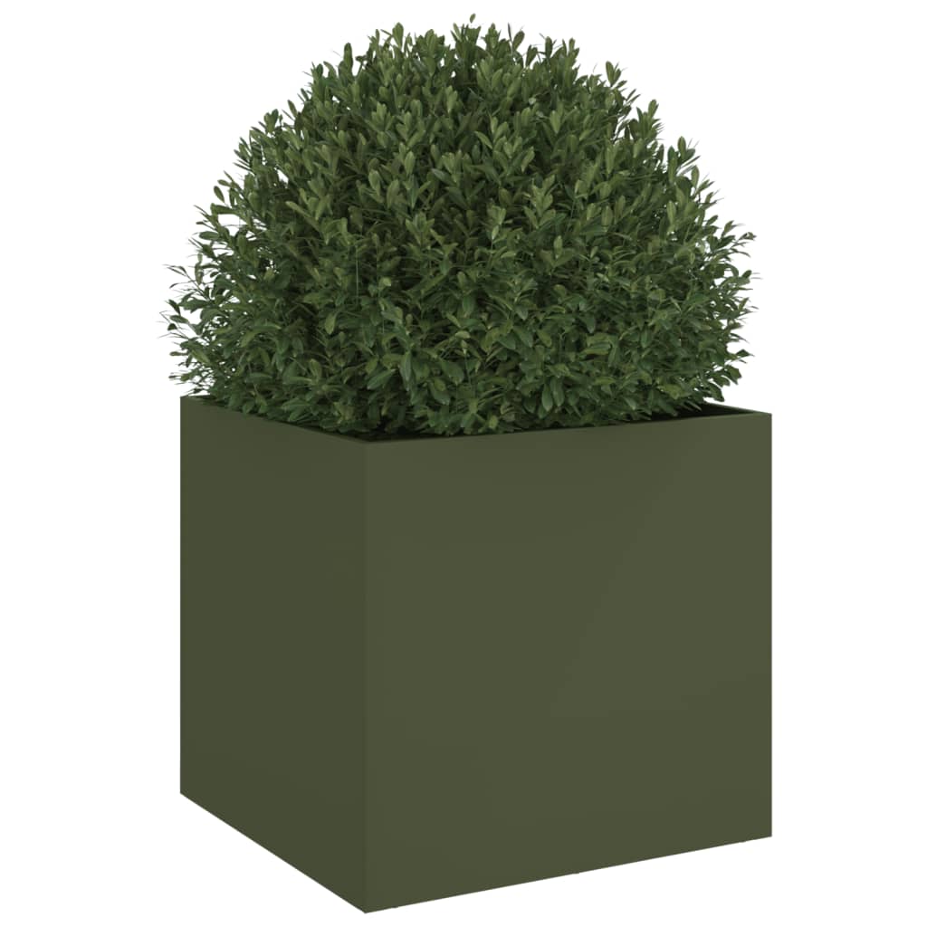 Fioriera Verde Oliva 49x47x46 cm in Acciaio Laminato a Freddo 841565