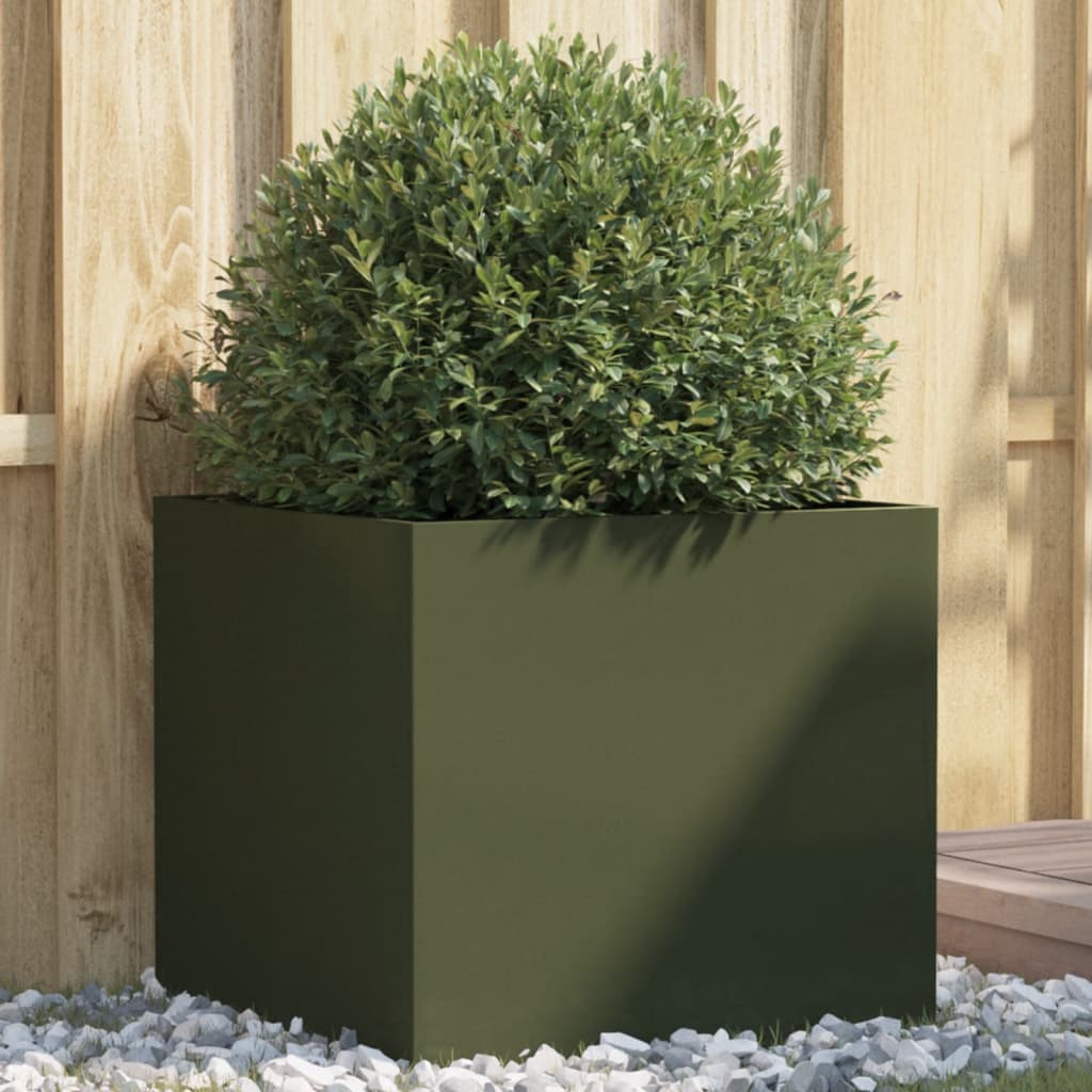 Fioriera Verde Oliva 49x47x46 cm in Acciaio Laminato a Freddo 841565