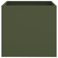 Fioriere 2pz Verde Oliva 49x47x46 cm Acciaio Laminato a Freddo 841566