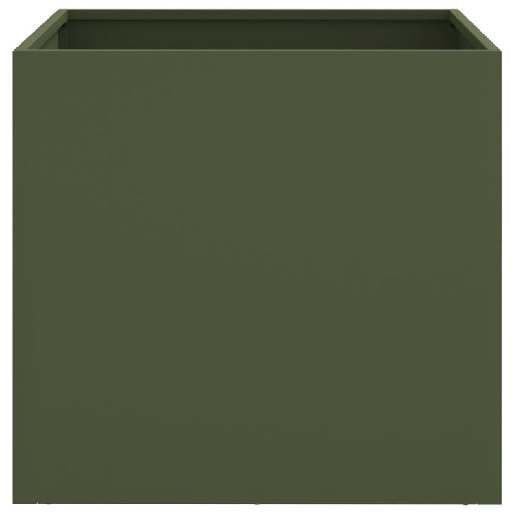 Fioriere 2pz Verde Oliva 49x47x46 cm Acciaio Laminato a Freddo 841566