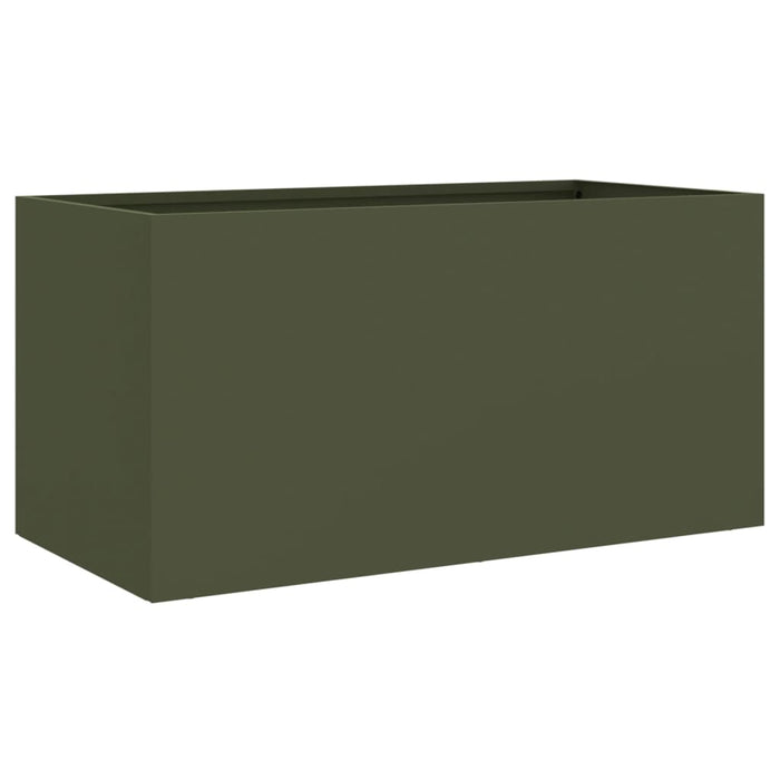 Fioriera Verde Oliva 62x30x29 cm in Acciaio Laminato a Freddocod mxl 88192