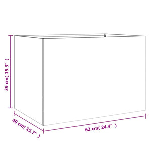 Fioriera Nera 62x40x39 cm in Acciaio Laminato a Freddo 841595