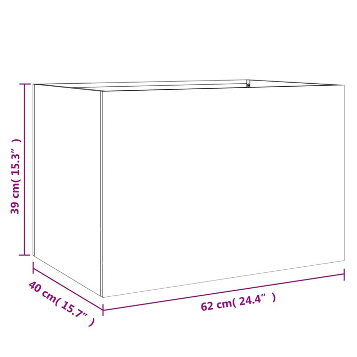 Fioriera Bianca 62x40x39 cm in Acciaio Laminato a Freddo 841596