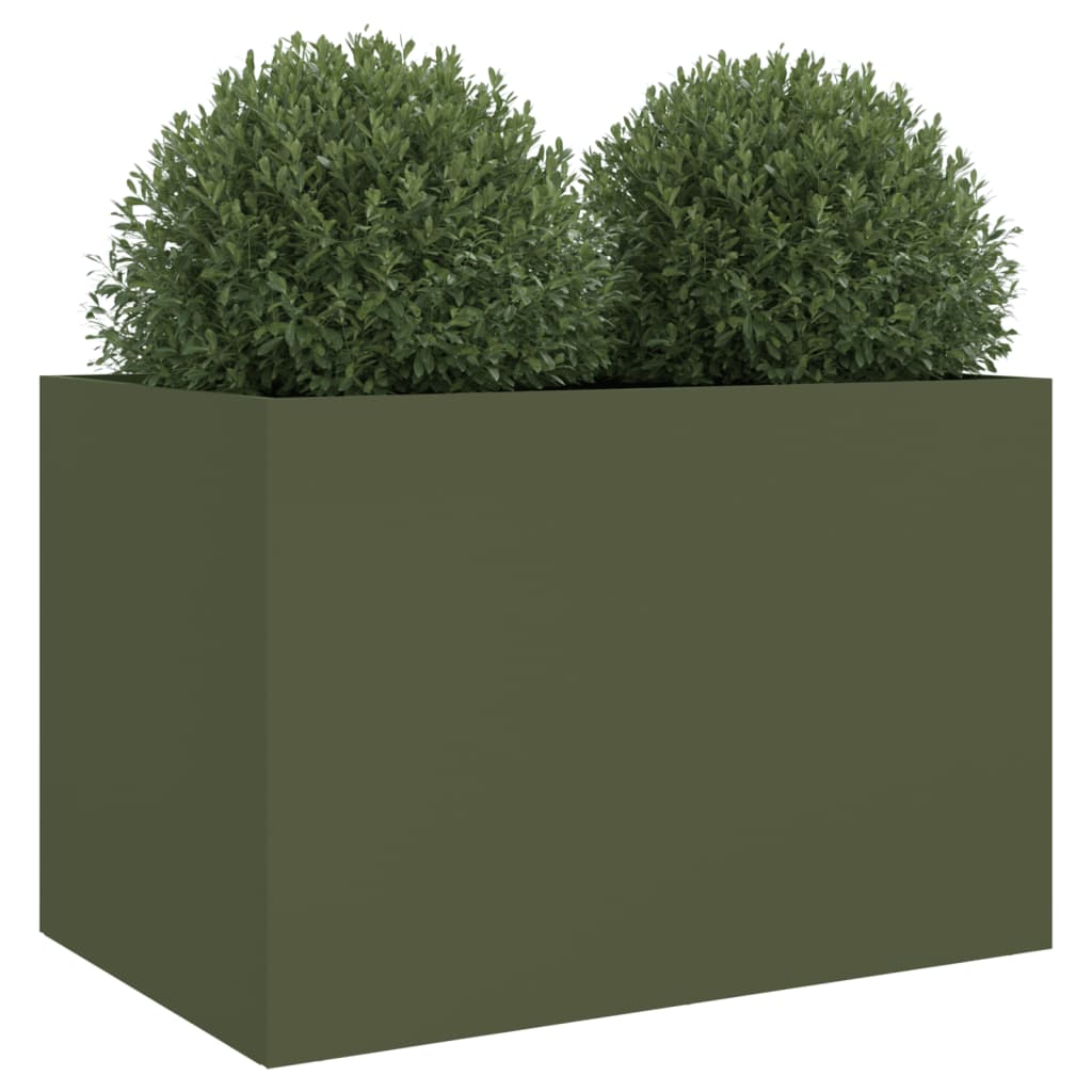 Fioriera Verde Oliva 62x30x29 cm in Acciaio 841598