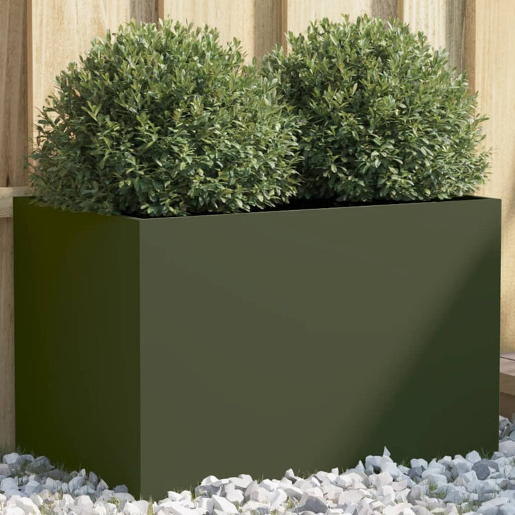 Fioriera Verde Oliva 62x40x39 cm in Acciaio Laminato a Freddo 841598