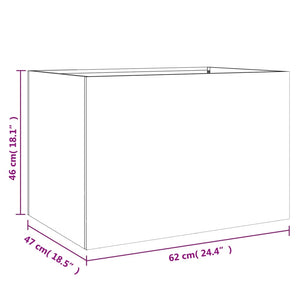 Fioriera Verde Oliva 62x47x46 cm in Acciaio Laminato a Freddo 841604