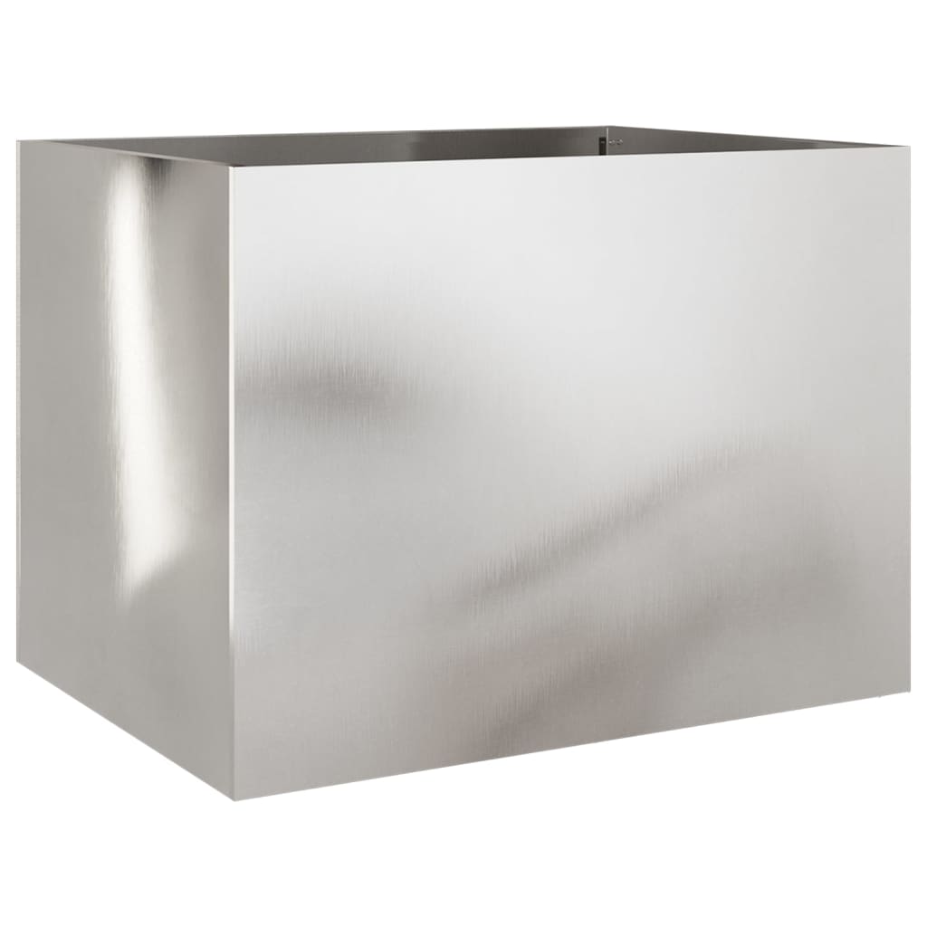 Fioriera Argento 62x47x46 cm in Acciaio Inox 841605