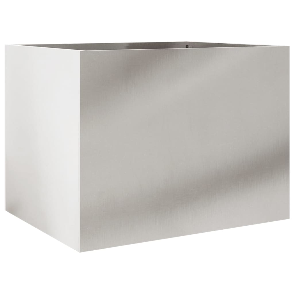 Fioriera Argento 62x47x46 cm in Acciaio Inox 841605