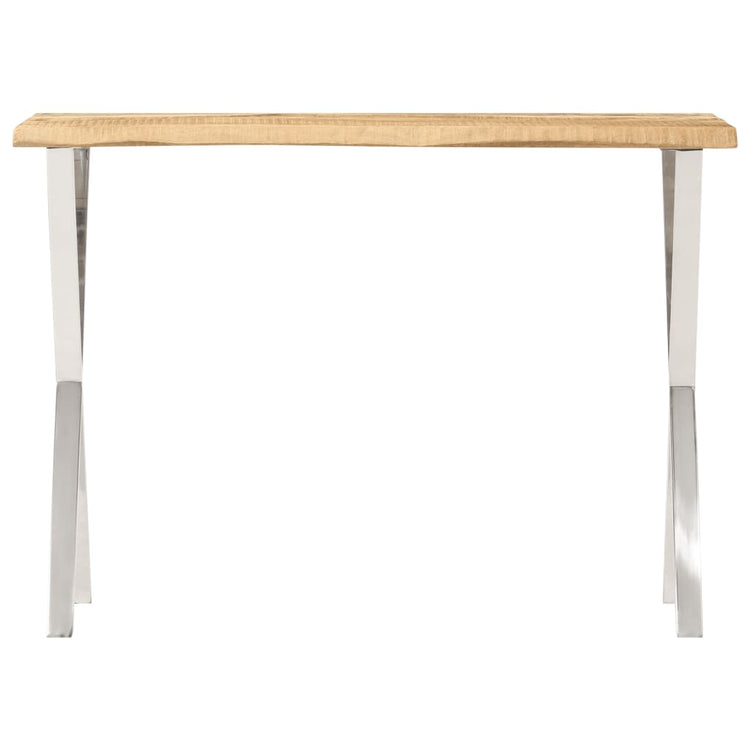 Tavolo Consolle Bordi Vivi 105x33x76 cm Legno Massello di Mango 372764