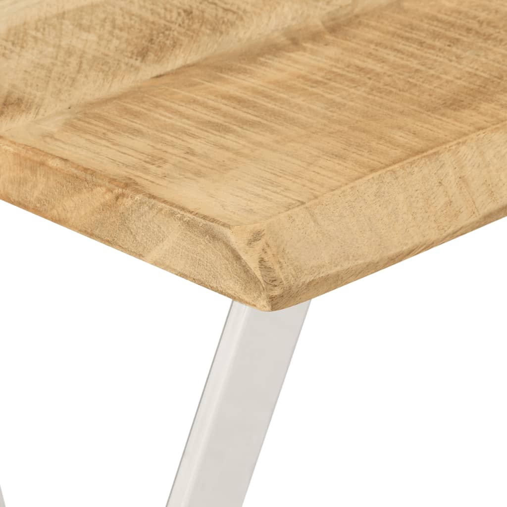 Tavolo Consolle Bordi Vivi 105x33x76 cm Legno Massello di Mango 372764