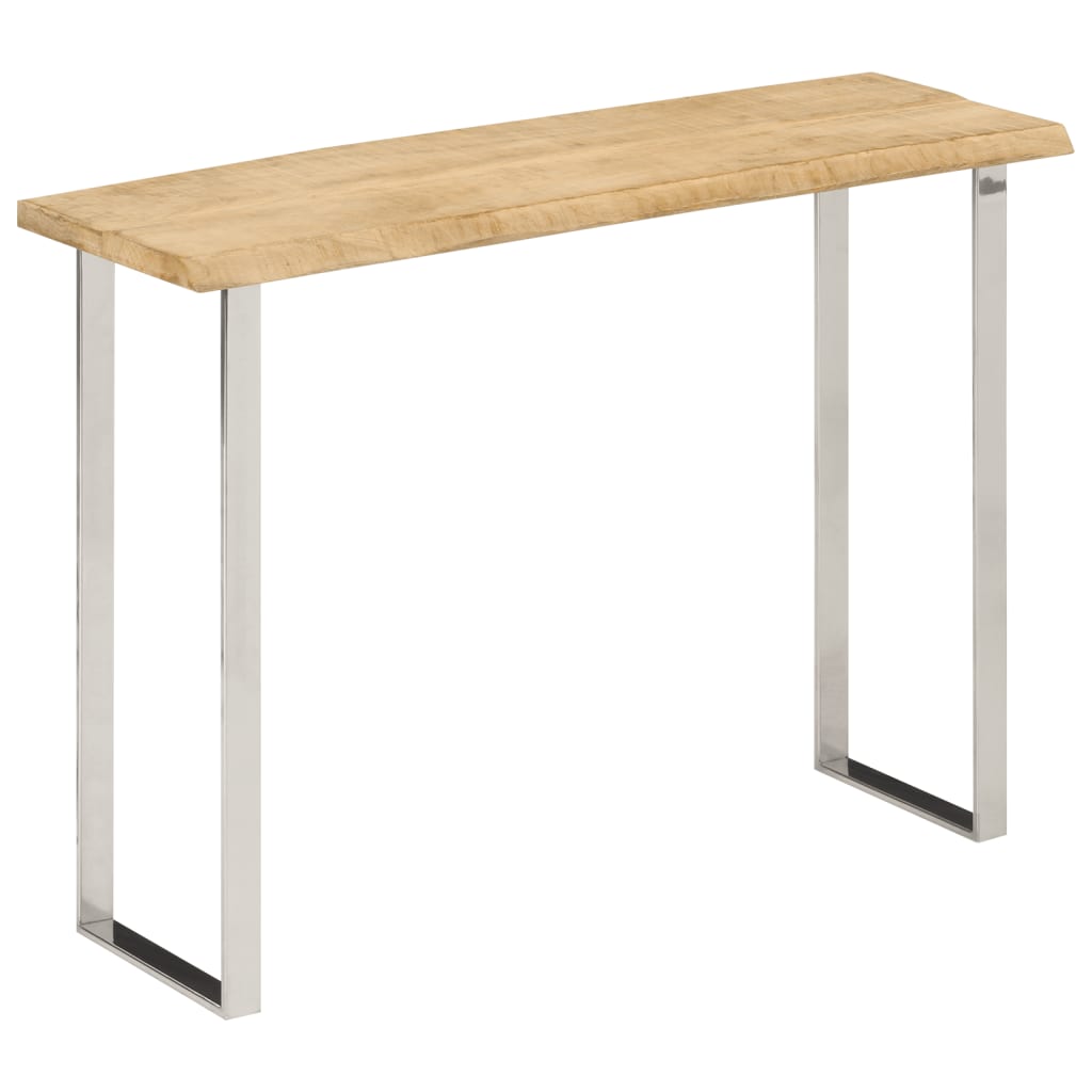 Tavolo Consolle Bordi Vivi 105x33x76 cm Legno Massello di Mango 372766