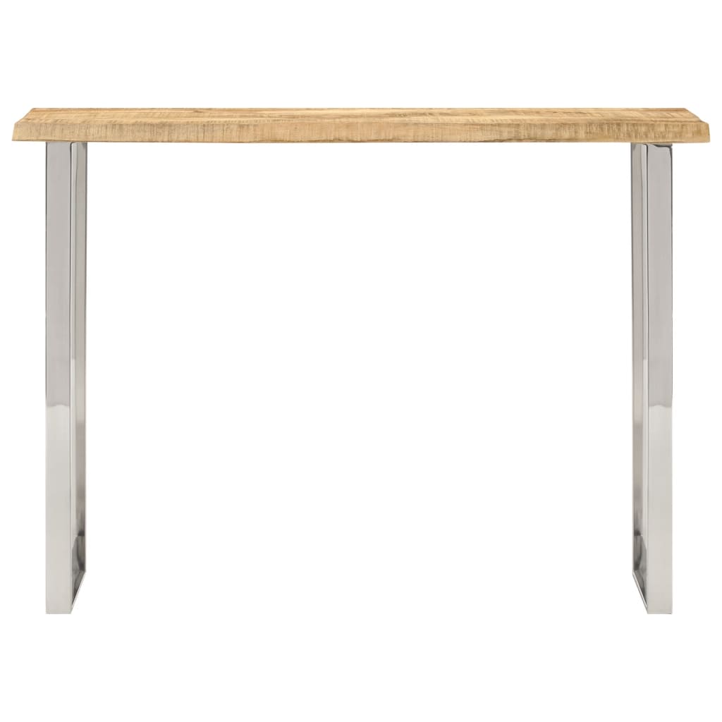 Tavolo Consolle Bordi Vivi 105x33x76 cm Legno Massello di Mango 372766