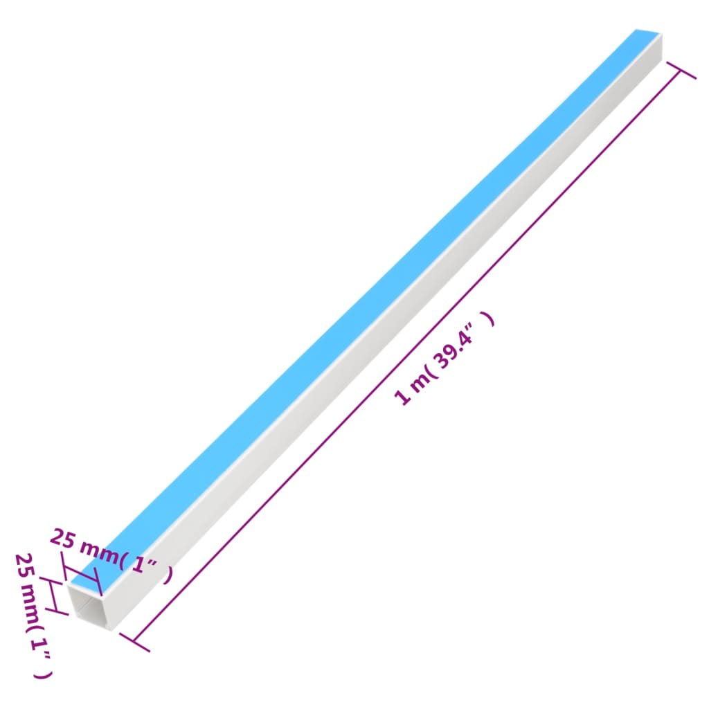 Canalina per Cavi Autoadesiva 25x25 mm 30 m in PVC 155961