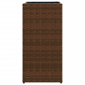 Fioriere da Giardino 2 pz Marrone 30x30x60 cm in Polyrattan 3210517