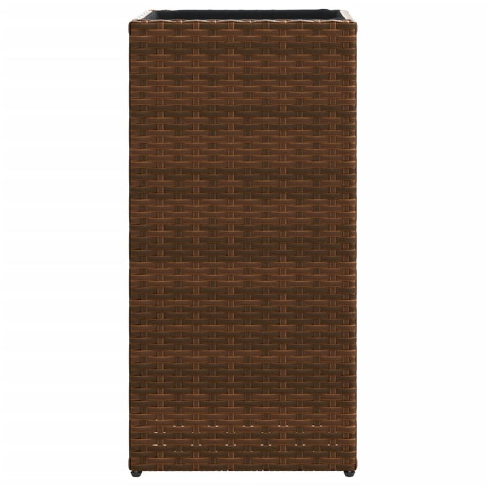 Fioriere da Giardino 2 pz Marrone 30x30x60 cm in Polyrattan 3210517